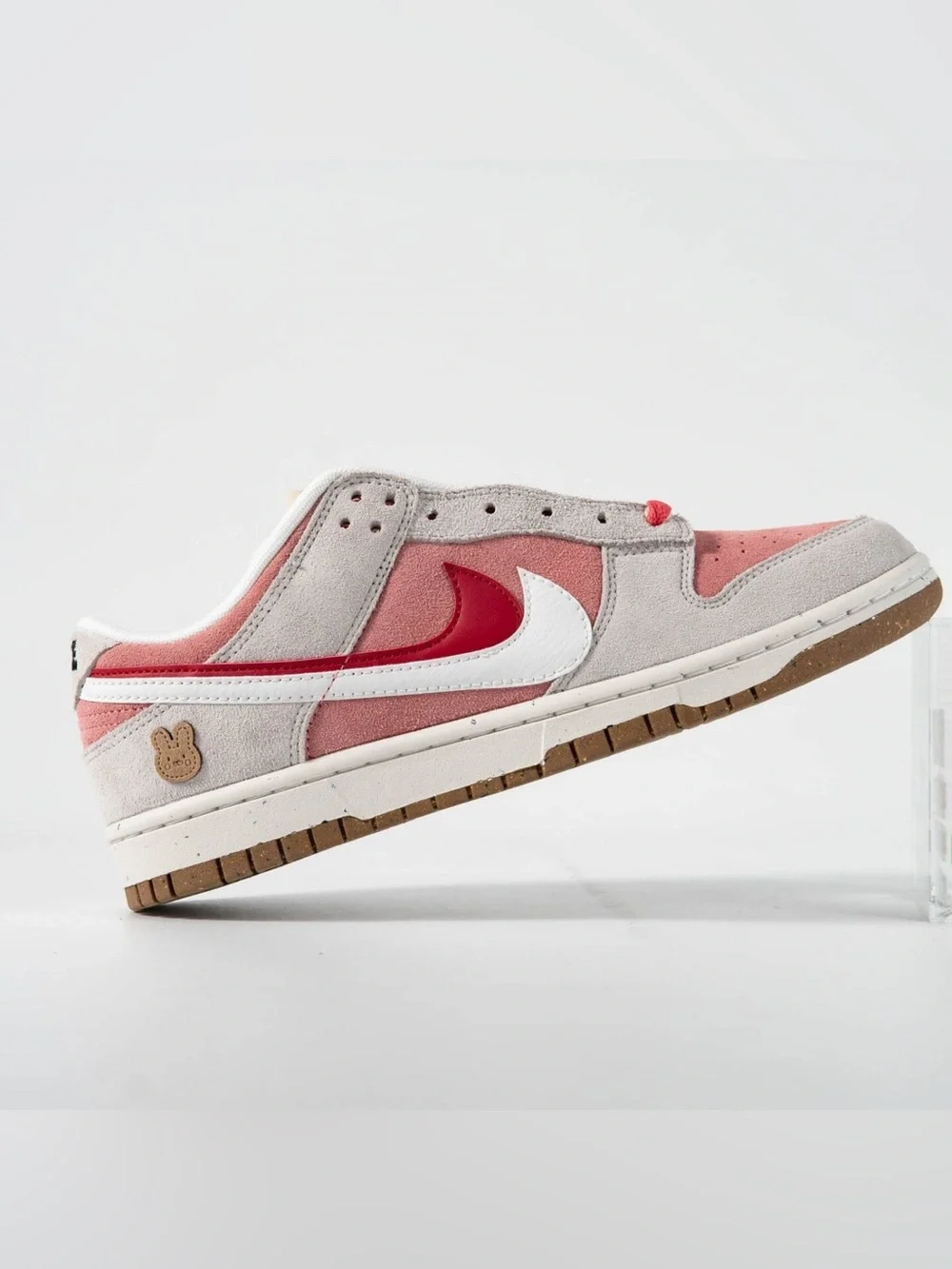 nike dunk low se '85' double swoosh grey pink rabbit do9457 117